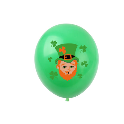 Premium Green Clover Latex Balloons - St. Patrick's Day Party Decorations