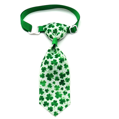 Adorable Four-Leaf Clover Pet Bow Tie - St. Patrick's Day Dog & Cat Accessory