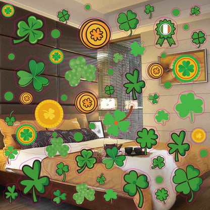 Irish Clover Window Stickers - St. Patrick's Day Glass Decorations