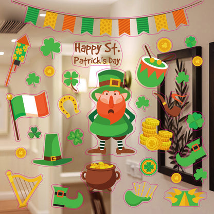 Irish Clover Window Stickers - St. Patrick's Day Glass Decorations