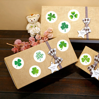 Irish Festival Sticker Roll - St. Patrick's Day Clover & Hat Copper Stickers