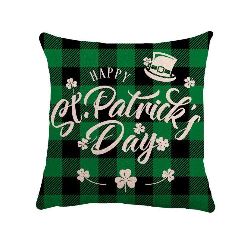 Nordic Style St. Patrick's Day Striped Linen Pillow - Irish Home Decor