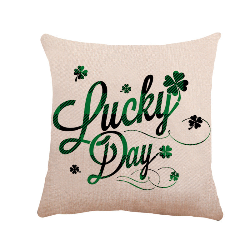 Nordic Style St. Patrick's Day Striped Linen Pillow - Irish Home Decor