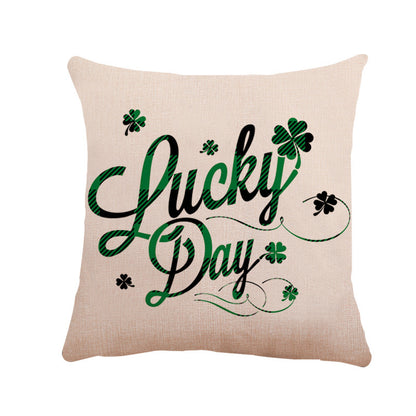 Nordic Style St. Patrick's Day Striped Linen Pillow - Irish Home Decor