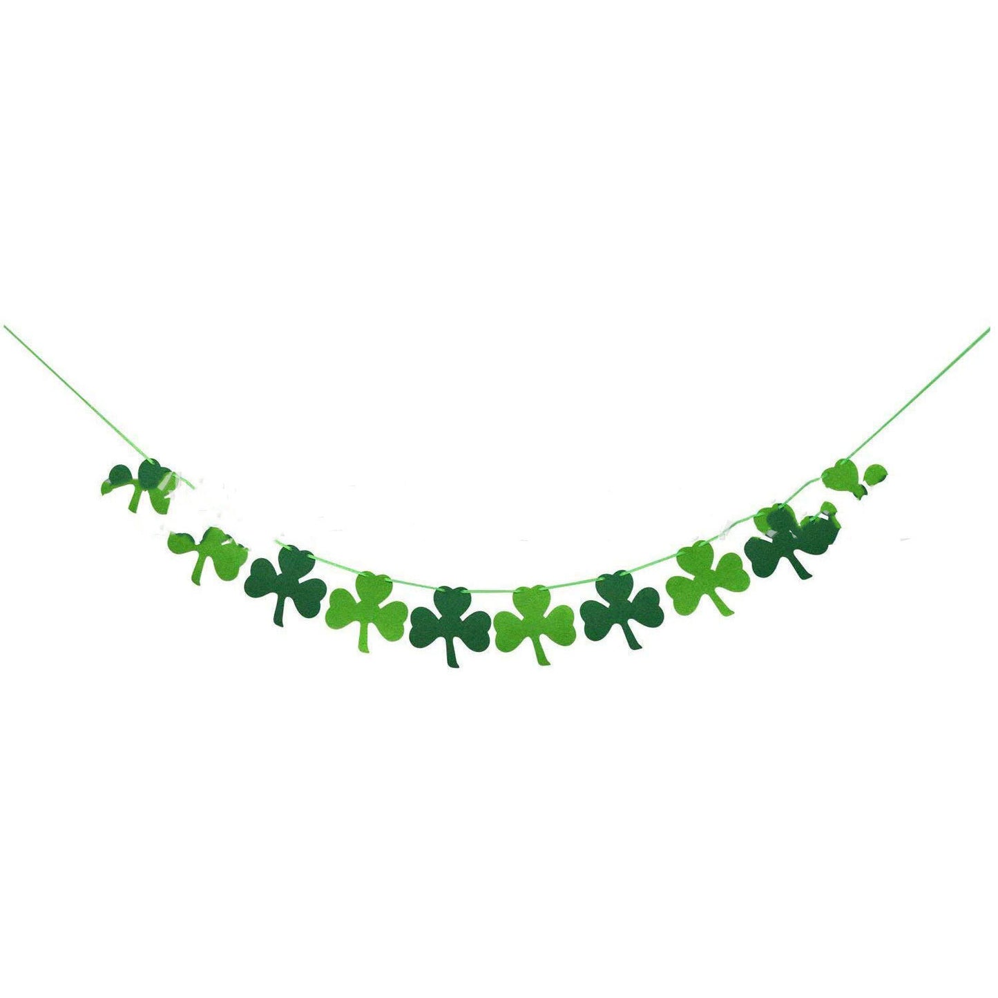 St. Patrick's Day Four Leaf Clover Lrish Festival Party Felt Banner Pull Flag