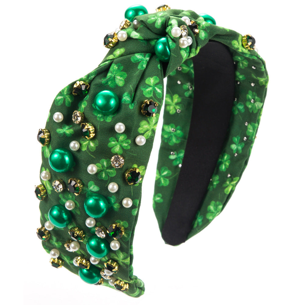 Sparkling Irish Rhinestone Headband - St. Patrick's Day Party Accessory
