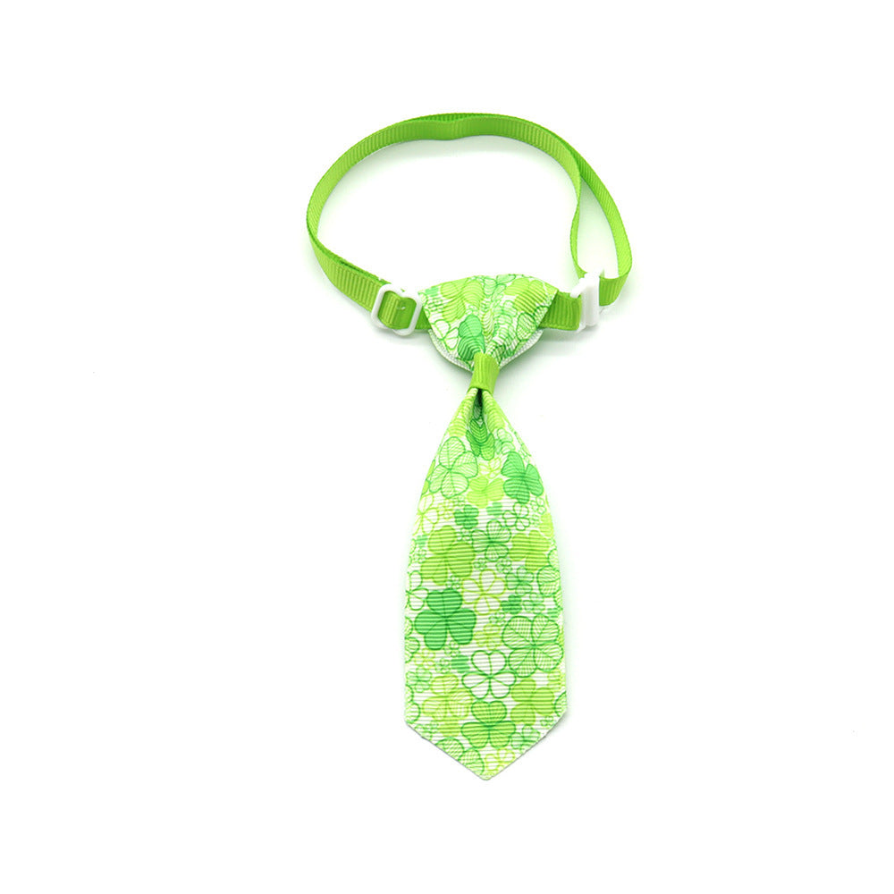 Adorable Four-Leaf Clover Pet Bow Tie - St. Patrick's Day Dog & Cat Accessory