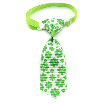 Adorable Four-Leaf Clover Pet Bow Tie - St. Patrick's Day Dog & Cat Accessory