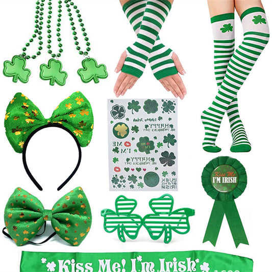 Complete St. Patrick's Day Costume Kit - 11-Piece Irish Party Outfit Set