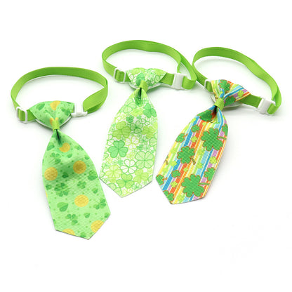 Adorable Four-Leaf Clover Pet Bow Tie - St. Patrick's Day Dog & Cat Accessory