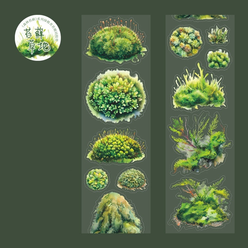 Forest Moss Series Hand Account DIY Decorative Stickers
