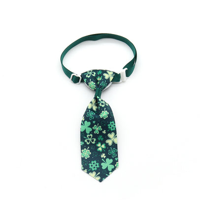 Adorable Four-Leaf Clover Pet Bow Tie - St. Patrick's Day Dog & Cat Accessory