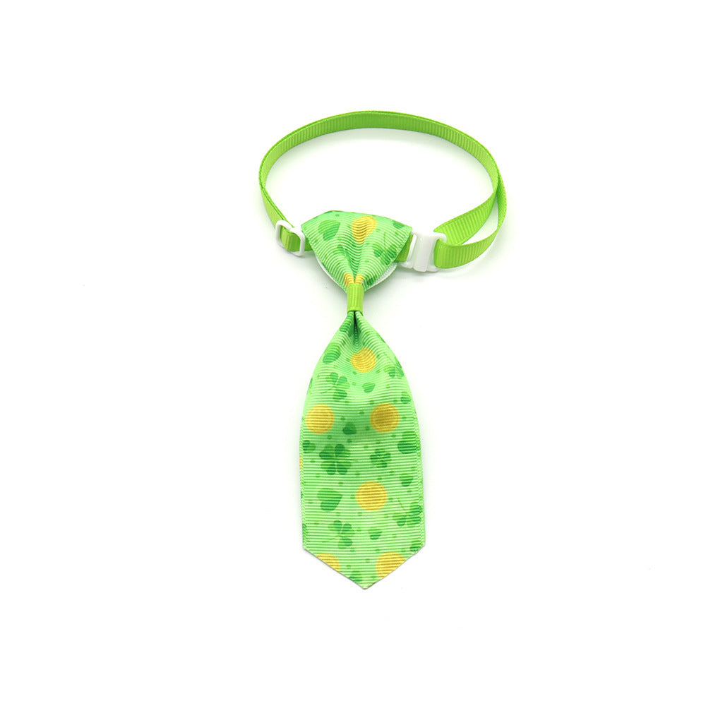 Adorable Four-Leaf Clover Pet Bow Tie - St. Patrick's Day Dog & Cat Accessory