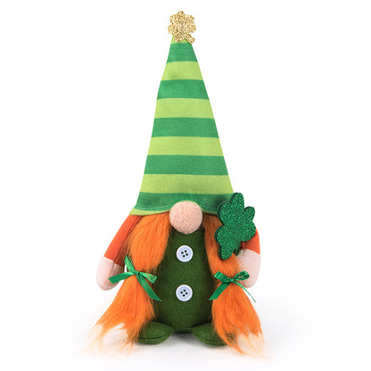 Irish Striped Faceless Gnome Doll - St. Patrick's Day Leprechaun Decoration