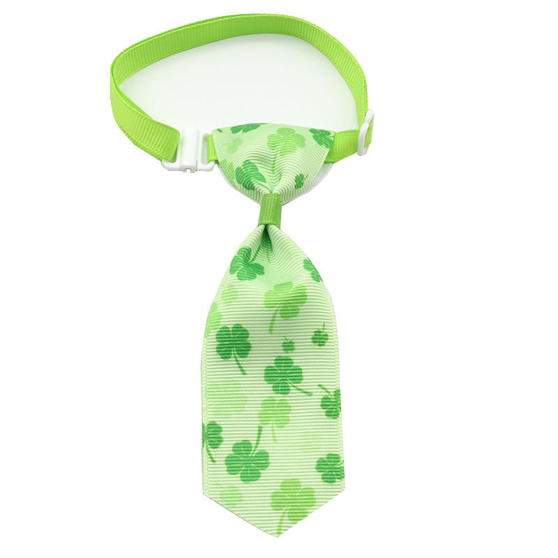 Adorable Four-Leaf Clover Pet Bow Tie - St. Patrick's Day Dog & Cat Accessory