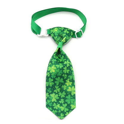 Adorable Four-Leaf Clover Pet Bow Tie - St. Patrick's Day Dog & Cat Accessory