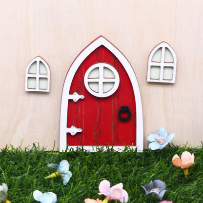 Miniature Leprechaun Bungalow Door - Magical Irish Fairy Door Decoration