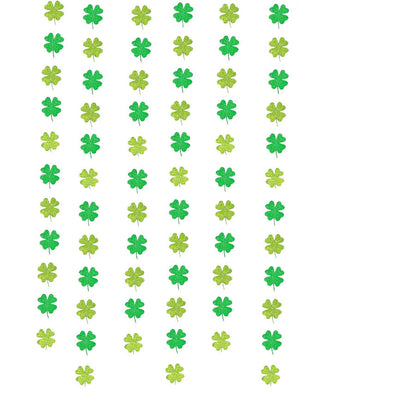 St. Patrick's Day Four Leaf Clover Lrish Festival Party Felt Banner Pull Flag