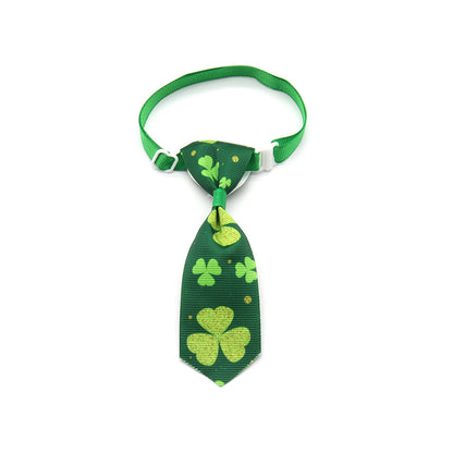 Adorable Four-Leaf Clover Pet Bow Tie - St. Patrick's Day Dog & Cat Accessory