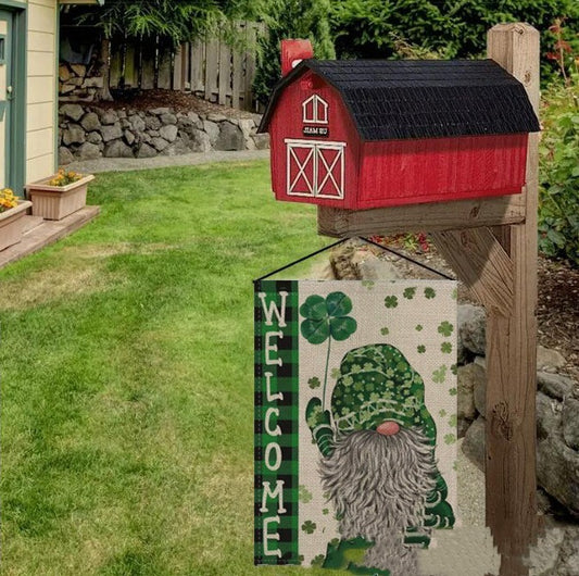 Irish Linen Garden Flag - St. Patrick's Day Yard Banner Decoration