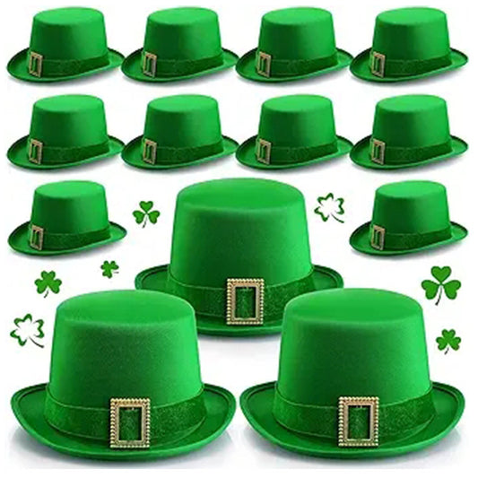 Classic Irish Green Knit Hat - St. Patrick's Day Plaid Beanie