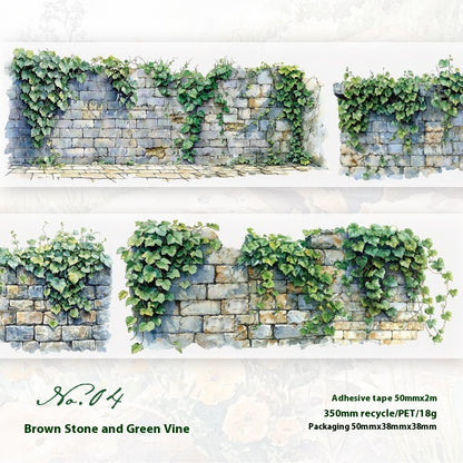 Green Garden Decorative Tape - Leprechaun Trap Camouflage & Nature Scenes