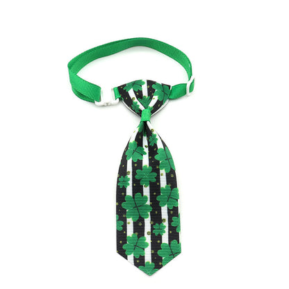 Adorable Four-Leaf Clover Pet Bow Tie - St. Patrick's Day Dog & Cat Accessory