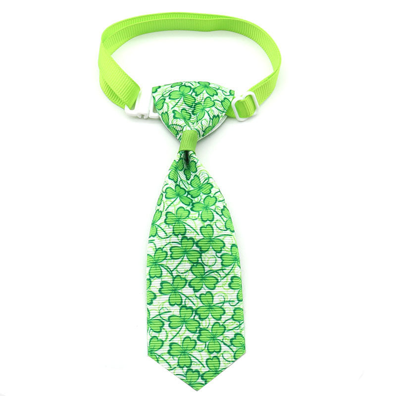 Adorable Four-Leaf Clover Pet Bow Tie - St. Patrick's Day Dog & Cat Accessory