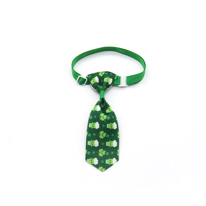 Adorable Four-Leaf Clover Pet Bow Tie - St. Patrick's Day Dog & Cat Accessory