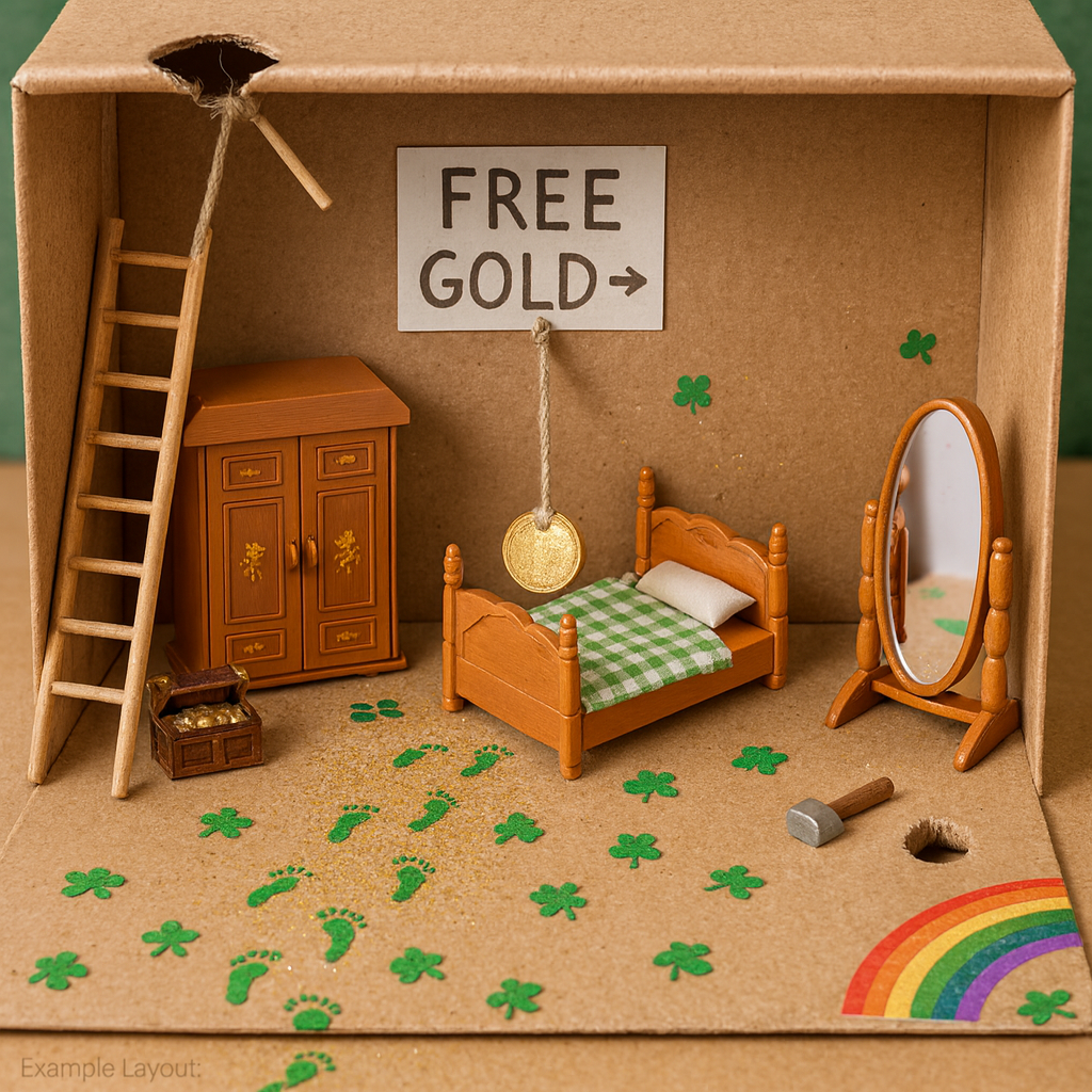 Leprechaun Traveler's Rest Stop - Miniature Bedroom Stopover Set