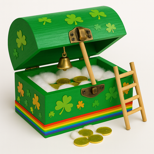 Hinged Wooden Leprechaun Trap Box (Box Only)