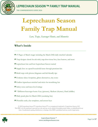 Leprechaun Season Family Trap Manual - Comprehensive PDF Guide