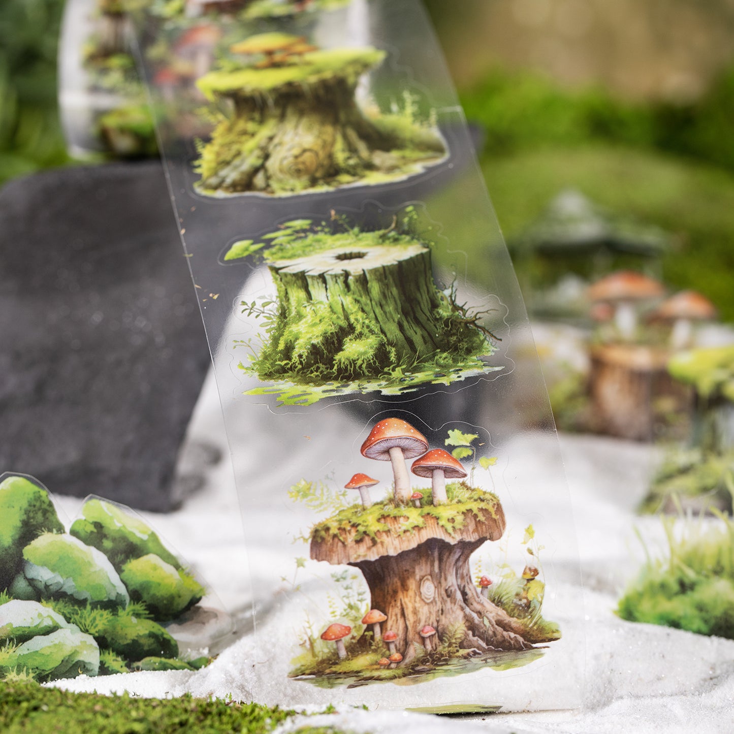 Forest Moss Series Hand Account DIY Decorative Stickers