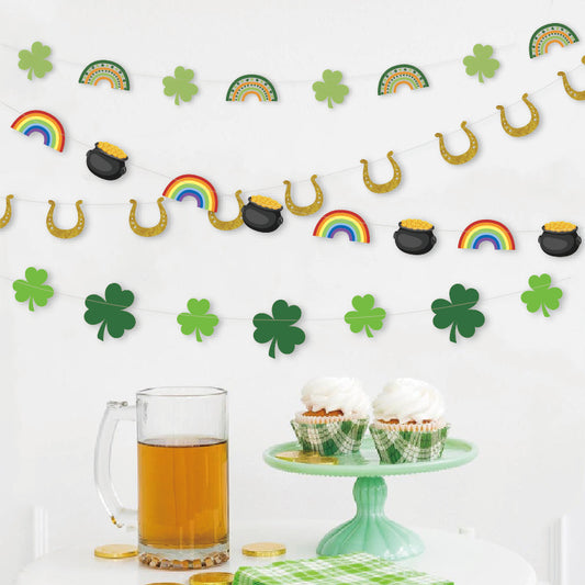 Irish Festival Paper String Decorations Party Pull Flower St Patrick's Day Party Decoration