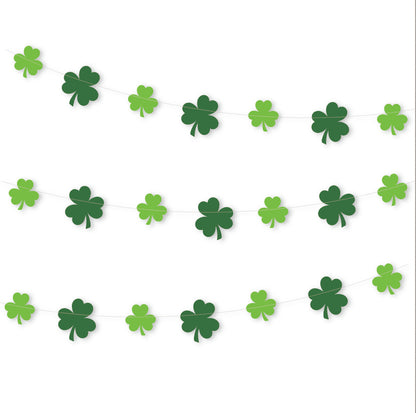Irish Festival Paper String Decorations Party Pull Flower St Patrick's Day Party Decoration