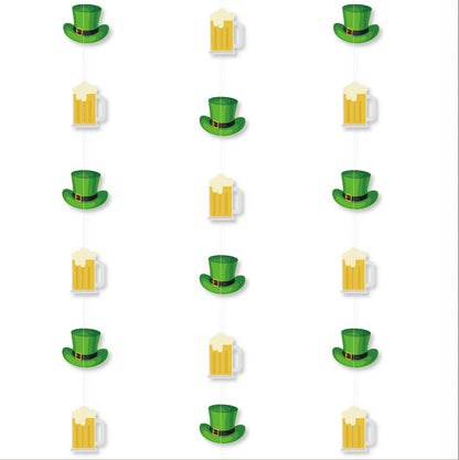 Irish Festival Paper String Decorations Party Pull Flower St Patrick's Day Party Decoration