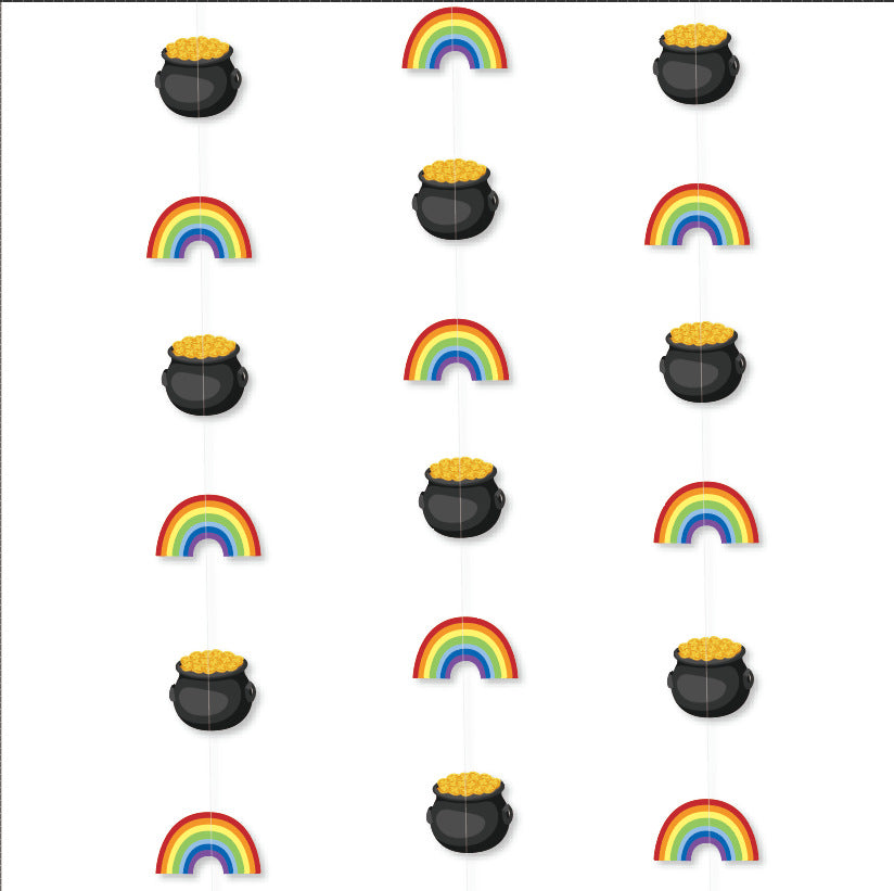 Irish Festival Paper String Decorations Party Pull Flower St Patrick's Day Party Decoration