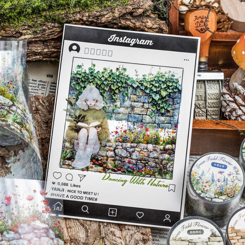 Green Garden Decorative Tape - Leprechaun Trap Camouflage & Nature Scenes