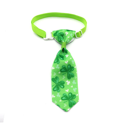 Adorable Four-Leaf Clover Pet Bow Tie - St. Patrick's Day Dog & Cat Accessory
