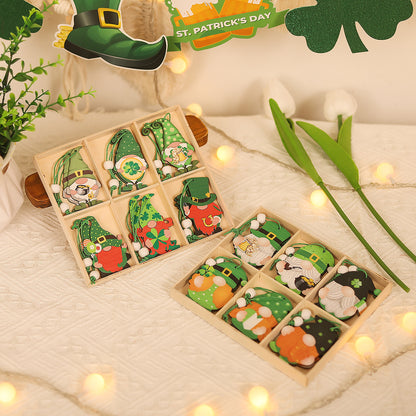 Wooden Leprechaun Hanging Decorations - Irish Festival St. Patrick's Day Ornaments