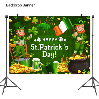 Complete St. Patrick's Day Party Kit - Lucky Clover Hat, Banner, Cups & Plates