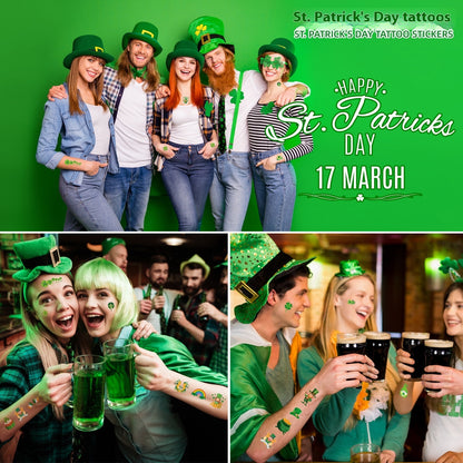 Kids St. Patrick's Day Temporary Tattoos - Fun Irish Cartoon Party Stickers