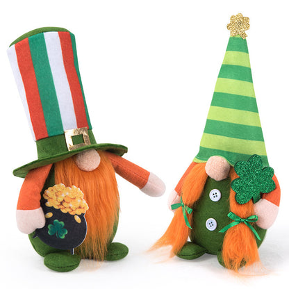 Irish Striped Faceless Gnome Doll - St. Patrick's Day Leprechaun Decoration