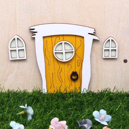 Miniature Leprechaun Bungalow Door - Magical Irish Fairy Door Decoration