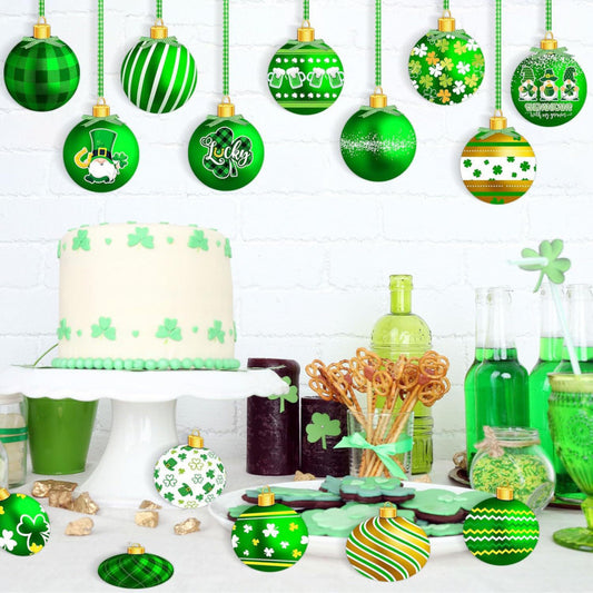 Premium St. Patrick's Day Ornament Collection - 16-Piece Irish Decoration Set