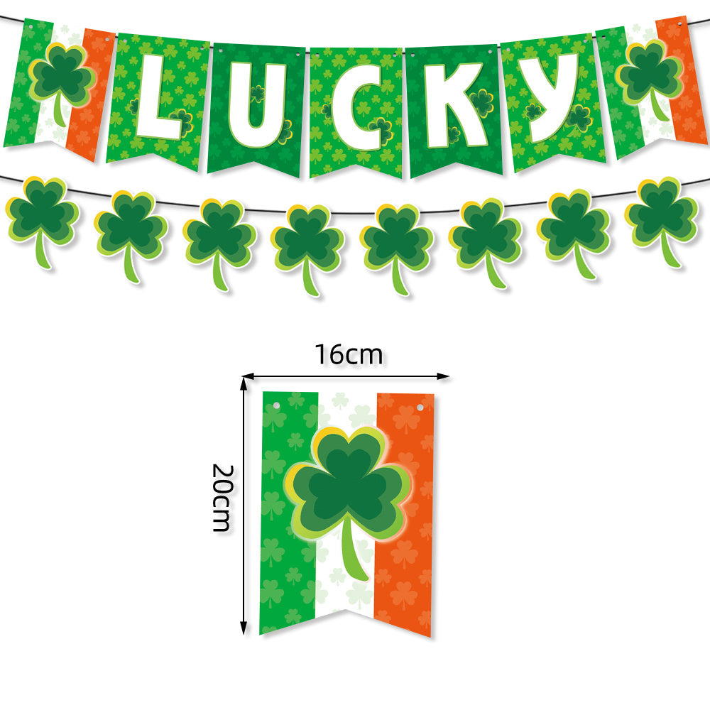 Complete St. Patrick's Day Party Kit - Lucky Clover Hat, Banner, Cups & Plates