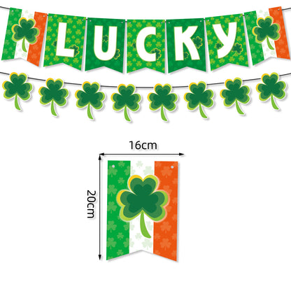 Complete St. Patrick's Day Party Kit - Lucky Clover Hat, Banner, Cups & Plates